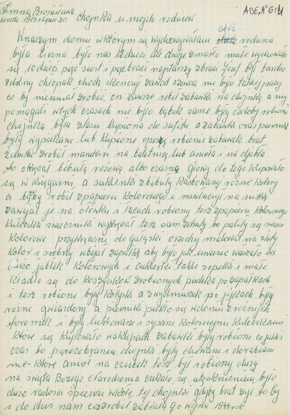 Choinka u moich rodziców