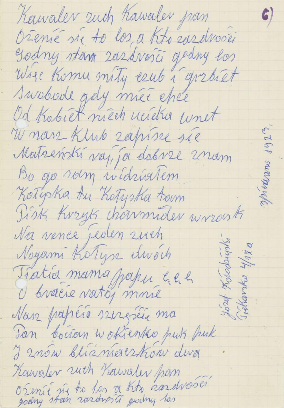 Kawaler zuch, kawaler pan