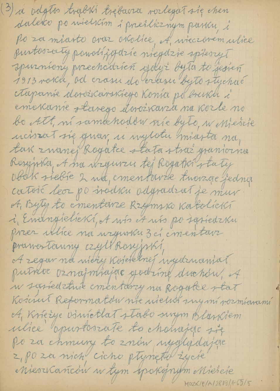 Mój pamiętnik oraz wspomnienia z moich młodych lat i z przeżyć z czasów I wojny światowej, cz. 1