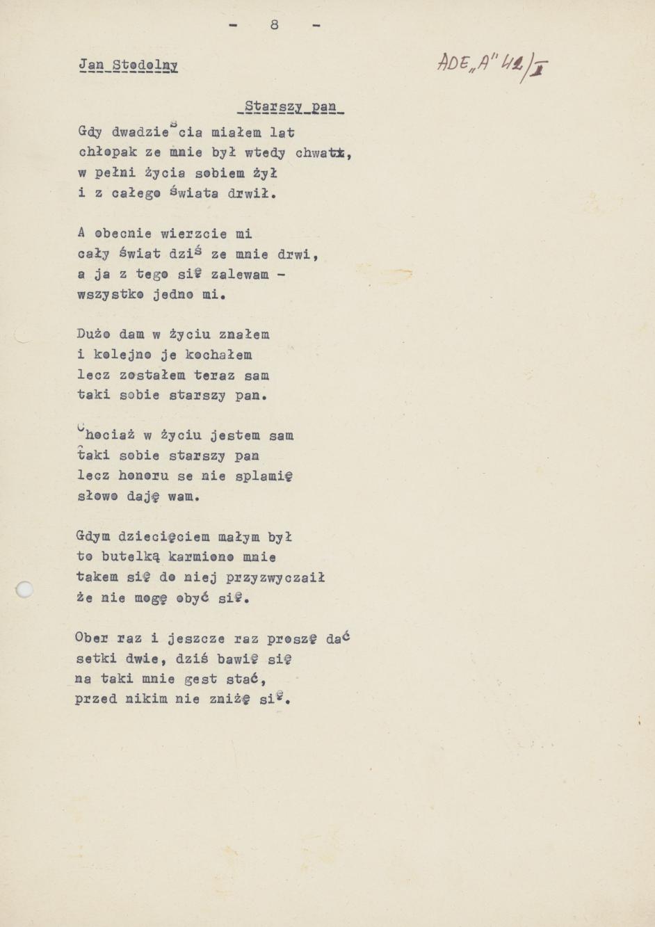 Zbiór wierszy, cz. 1