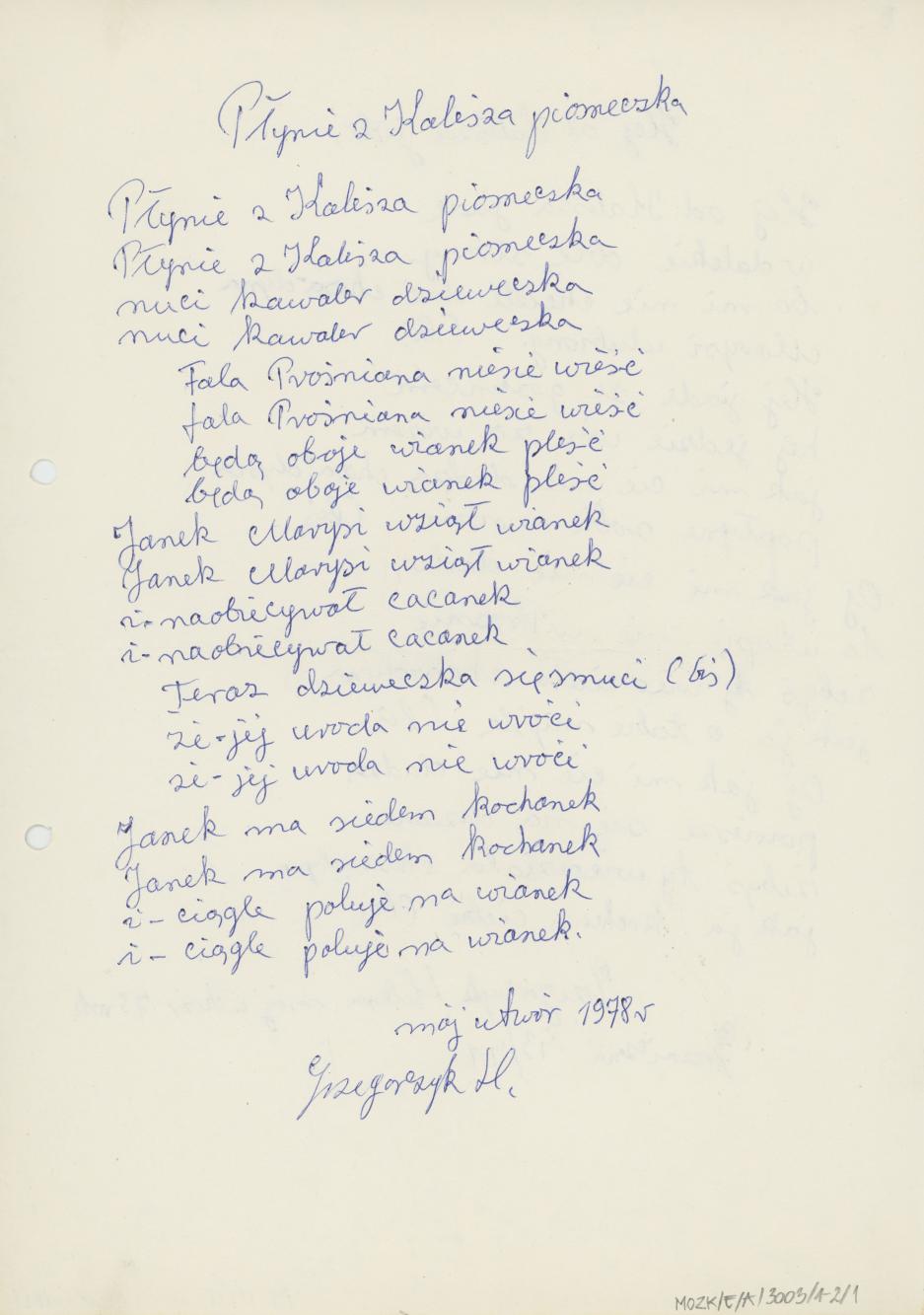 Płynie z Kalisza piosneczka