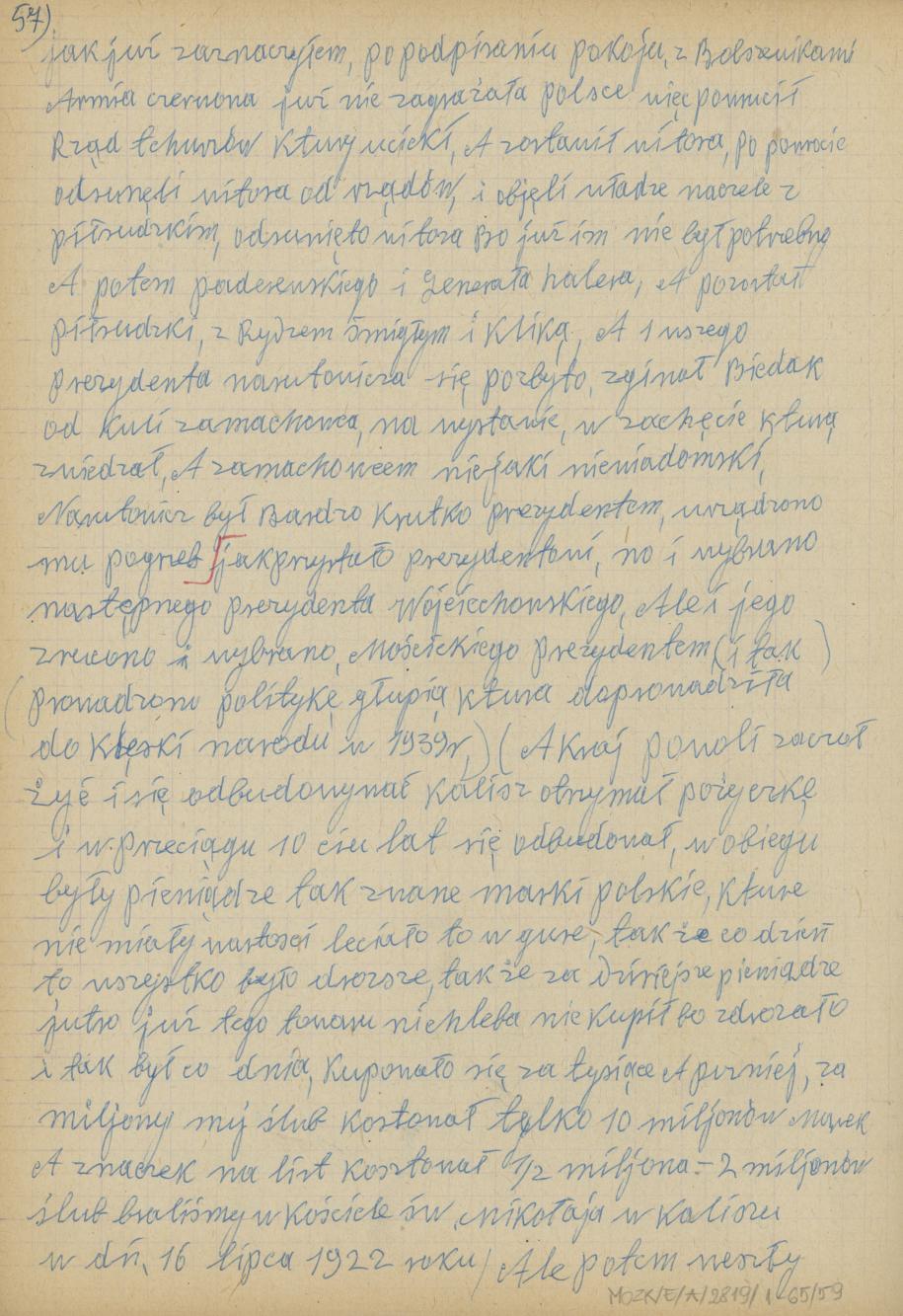 Mój pamiętnik oraz wspomnienia z moich młodych lat i z przeżyć z czasów I wojny światowej, cz. 5