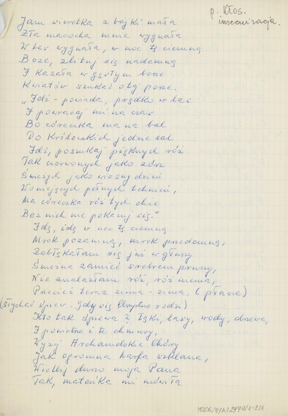 Jam sierotka z bajki mała - inscenizacja