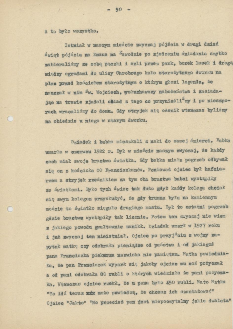 II część Pamiętnika rodzinnego i znajomych "Moi, ja i moje miasto", cz. 4