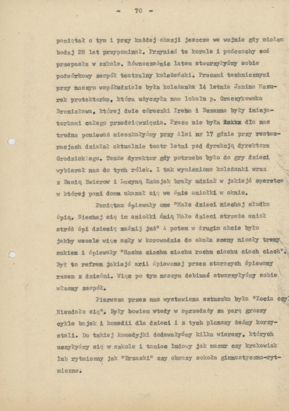 II część Pamiętnika rodzinnego i znajomych "Moi, ja i moje miasto", cz. 6