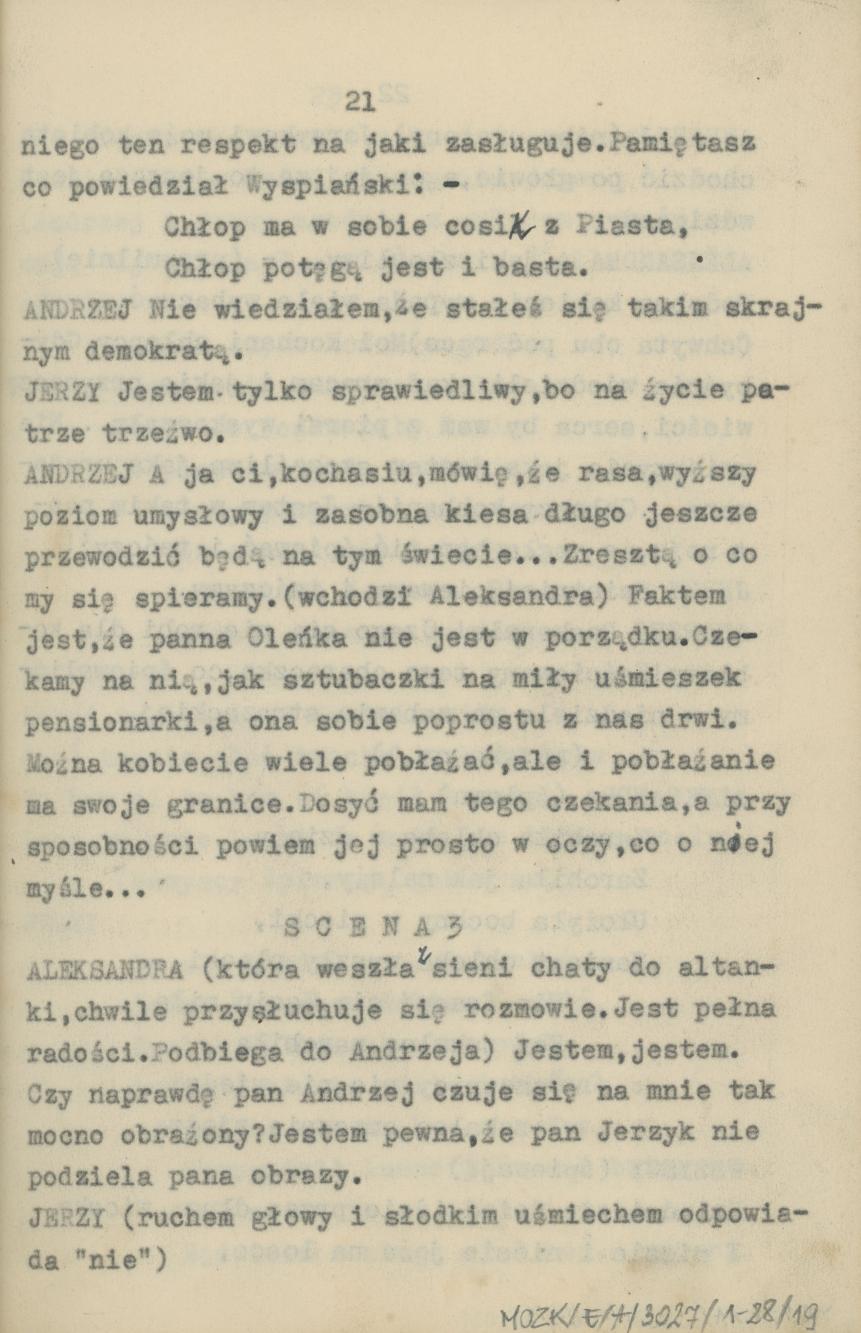 Przedświt wolności - obraz sceniczny ze śpiewami i tańcami, cz. 2