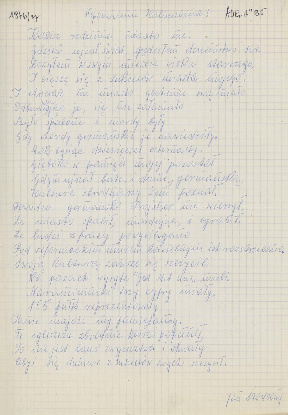 Wspomnienie kaliszanina