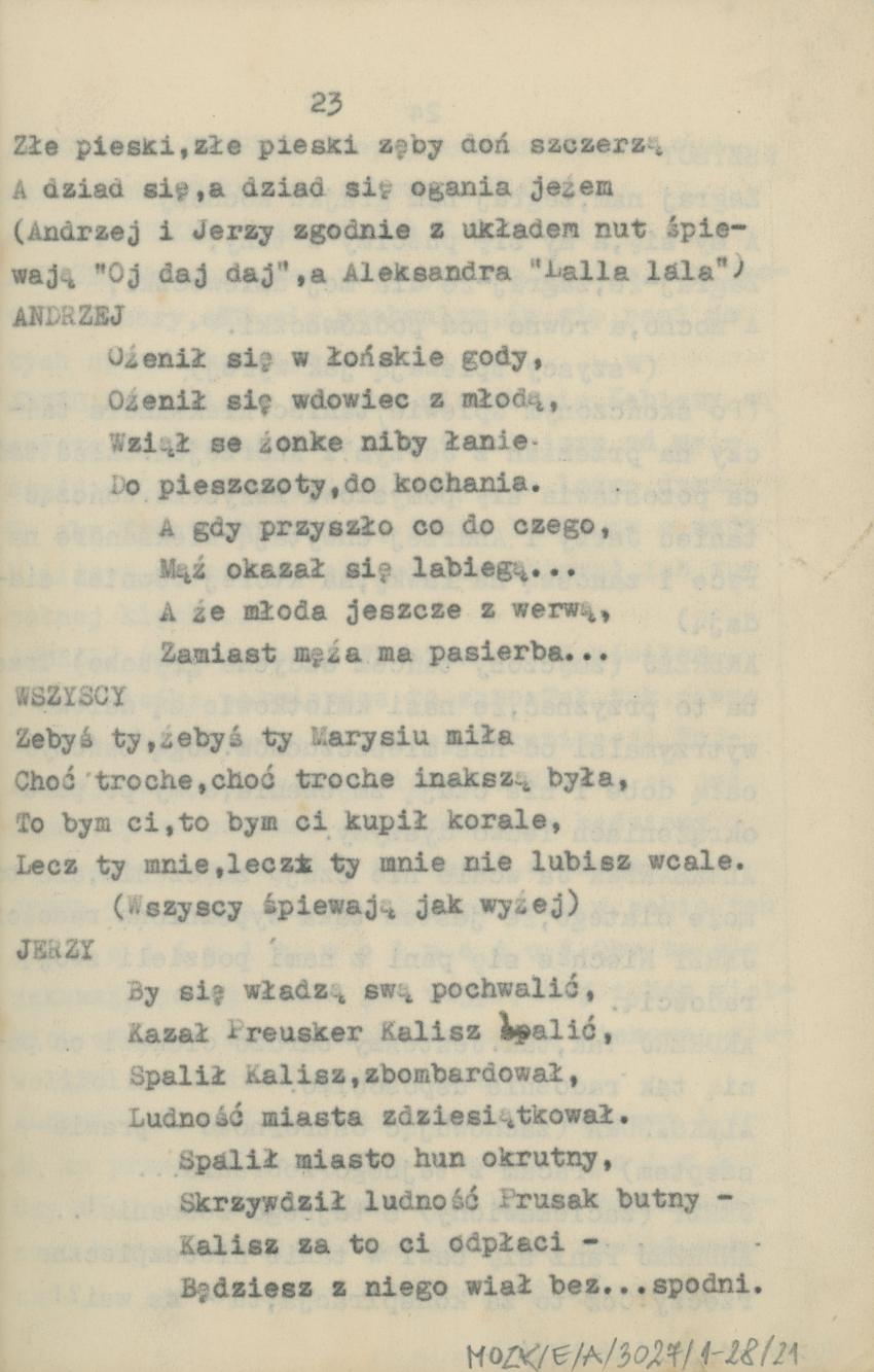 Przedświt wolności - obraz sceniczny ze śpiewami i tańcami, cz. 2