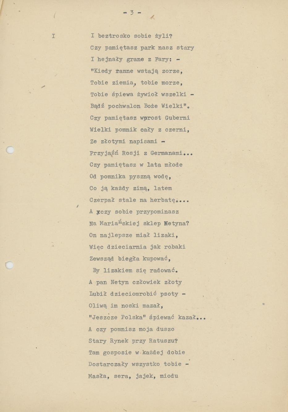 Stary Kalisz. Dzieje przeszłe wierszem, cz. 1