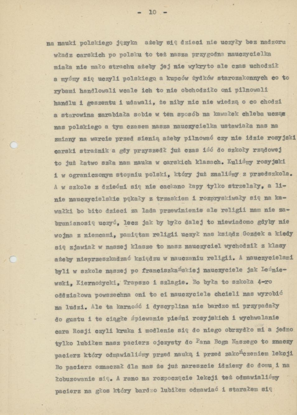 Mój pamiętnik oraz wspomnienia z moich młodych lat i z przeżyć z czasów I wojny światowej, cz. 1
