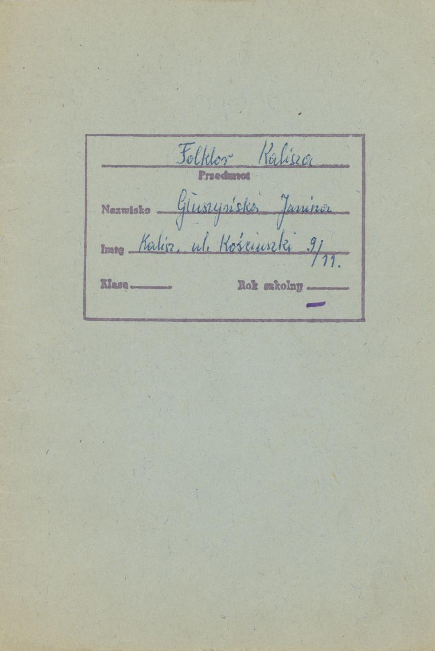 Folklor Kalisza - zbiór wierszy