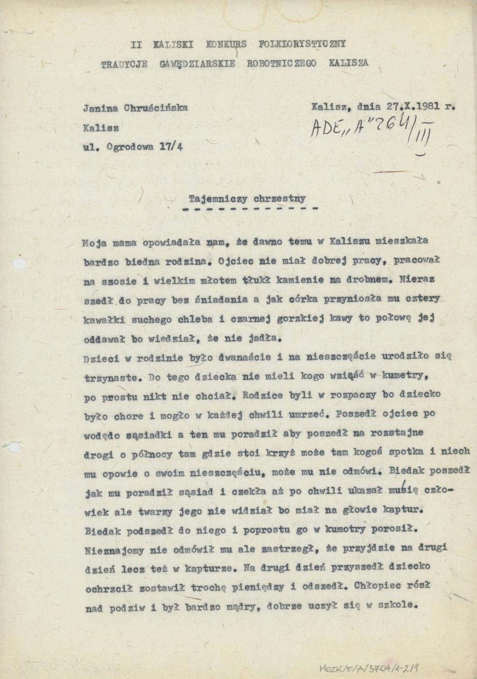 Tajemniczy chrzestny