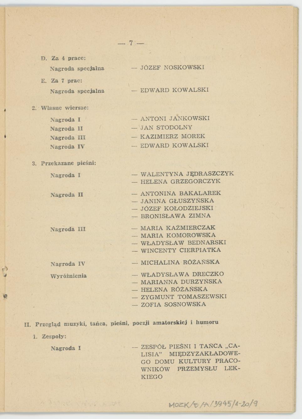 Na tropach folkloru miasta Kalisza - sprawozdanie z Konkursu Folklorystycznego, cz. 1