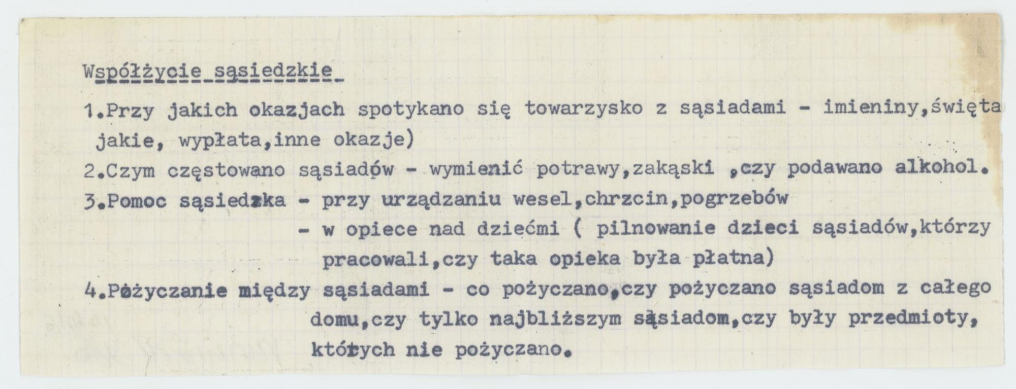 Współżycie sąsiedzkie - wytyczne konkursu Koła Miłośników Folkloru Miasta Kalisza