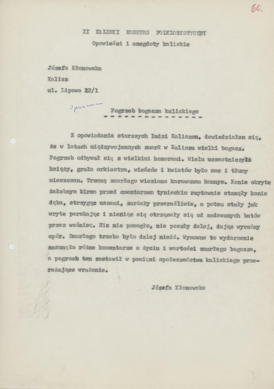 Pogrzeb bogacza kaliskiego