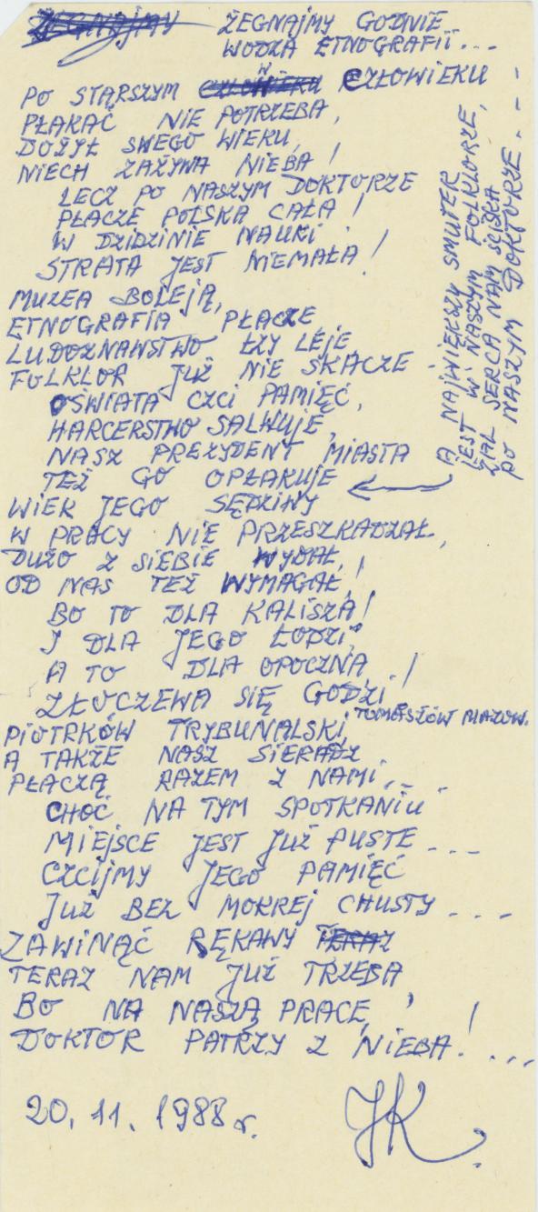 Żegnajmy godnie wodza etnografii