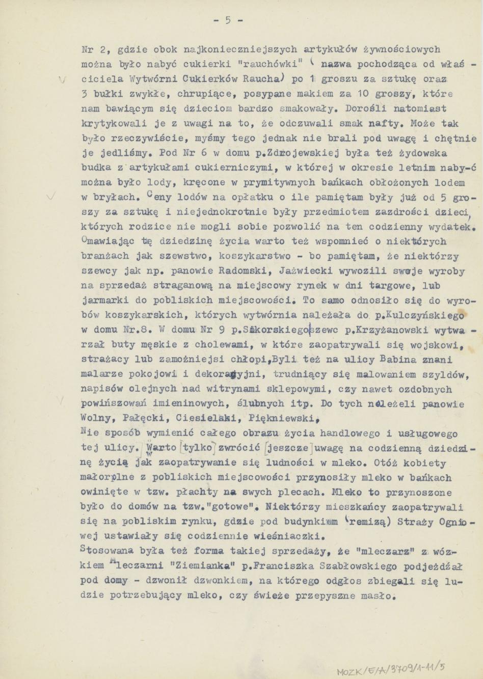 Moje dzieciństwo - wspomnienia z ulicy Babinej