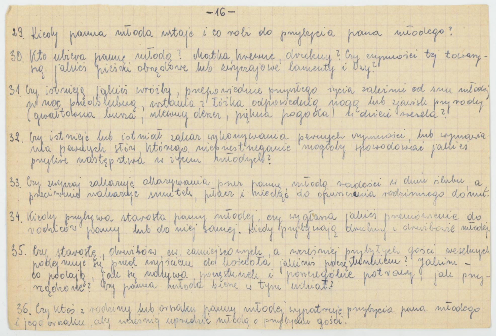 Zwyczaje i obrzędy weselne - wytyczne konkursu Koła Miłośników Folkloru Miasta Kalisza, cz. 2