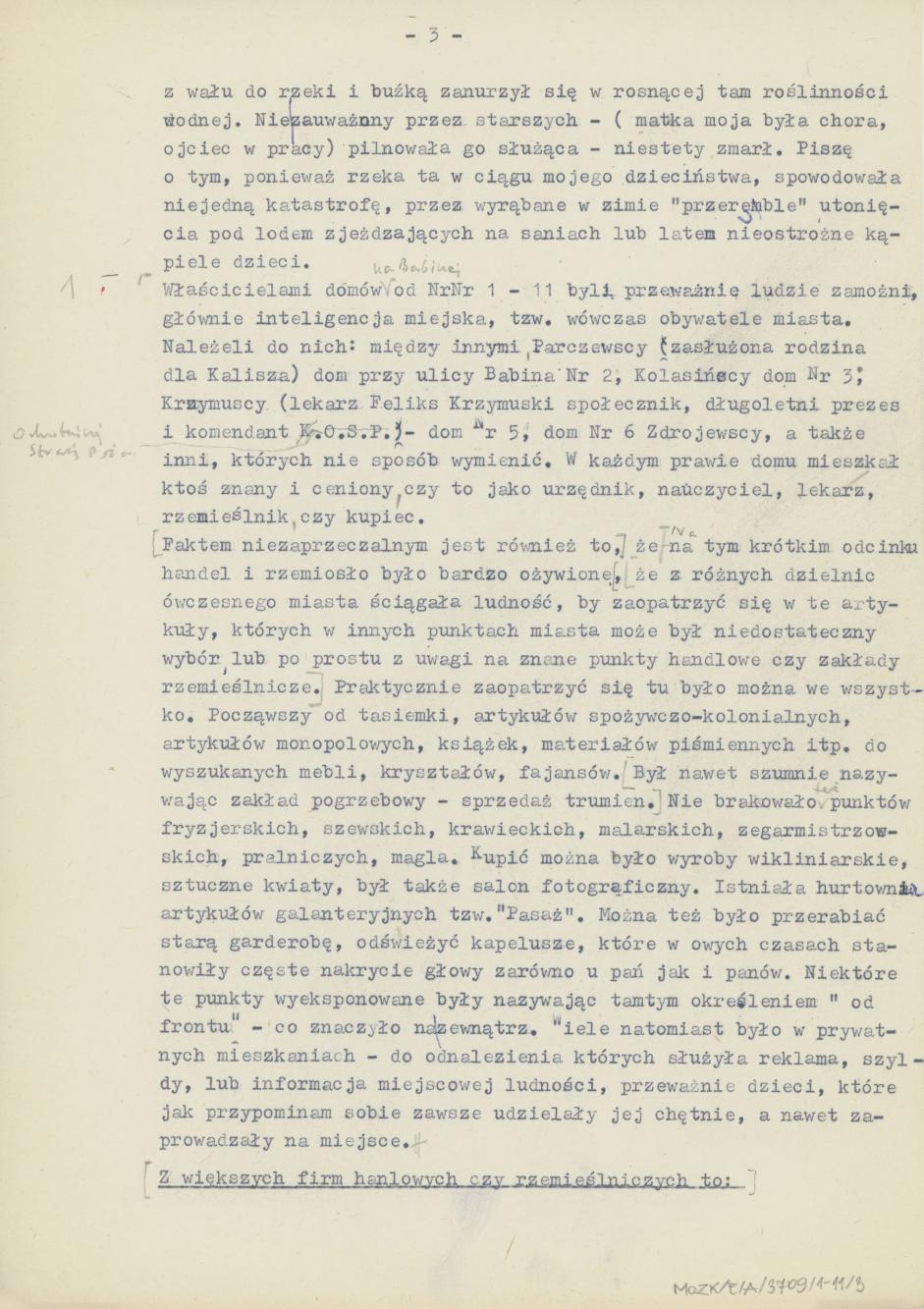 Moje dzieciństwo - wspomnienia z ulicy Babinej