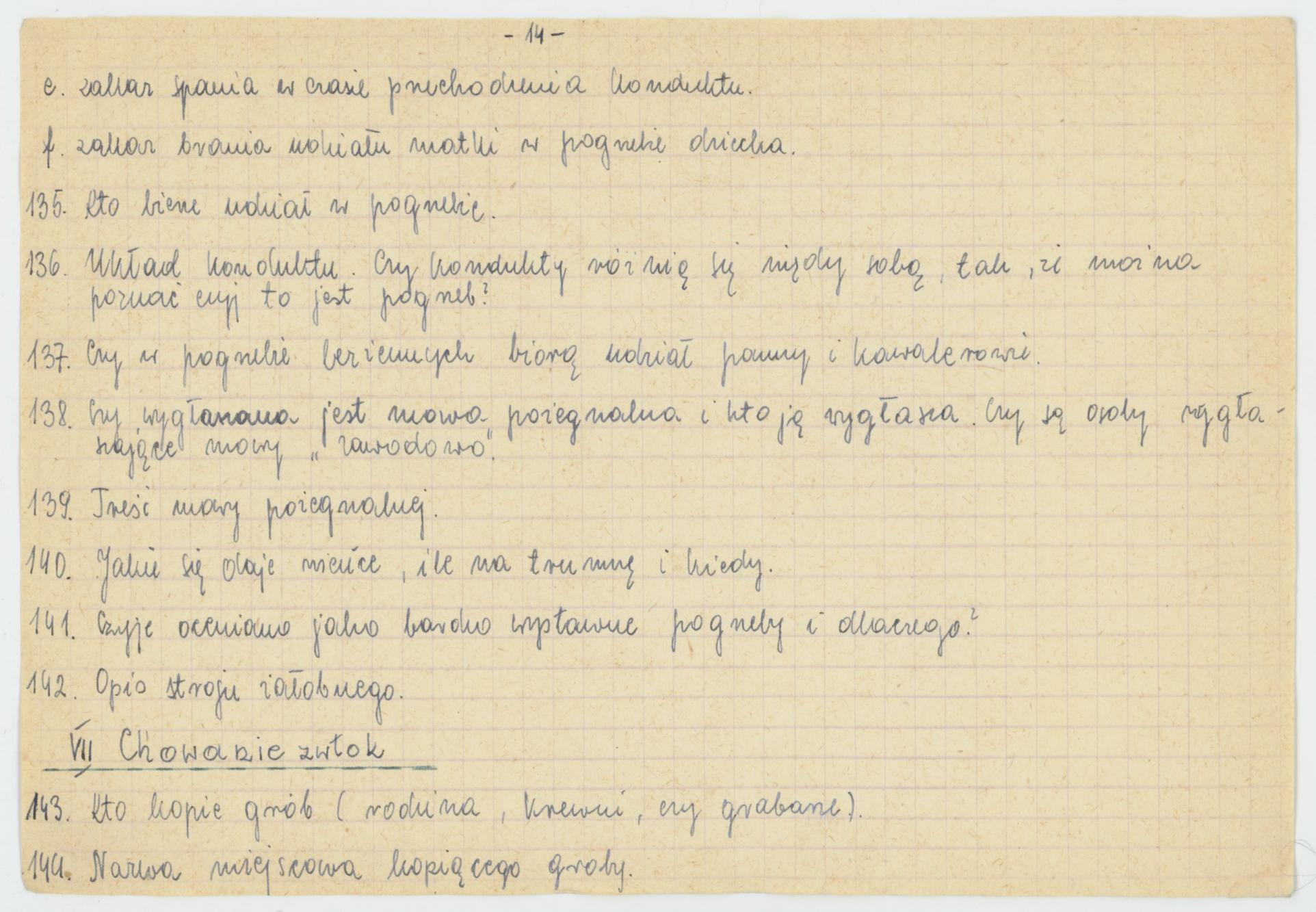 Obrządek pogrzebowy - wytyczne konkursu Koła Miłośników Folkloru Miasta Kalisza, cz. 2