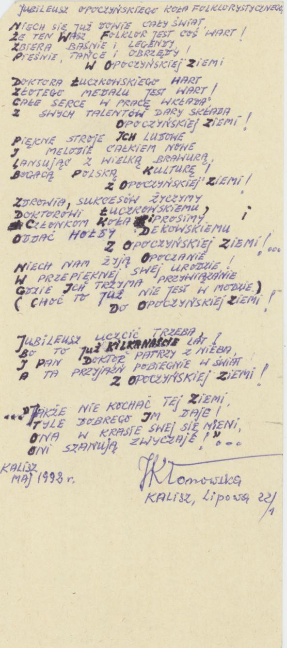 Jubileusz Opoczyńskiego Koła Folklorystycznego