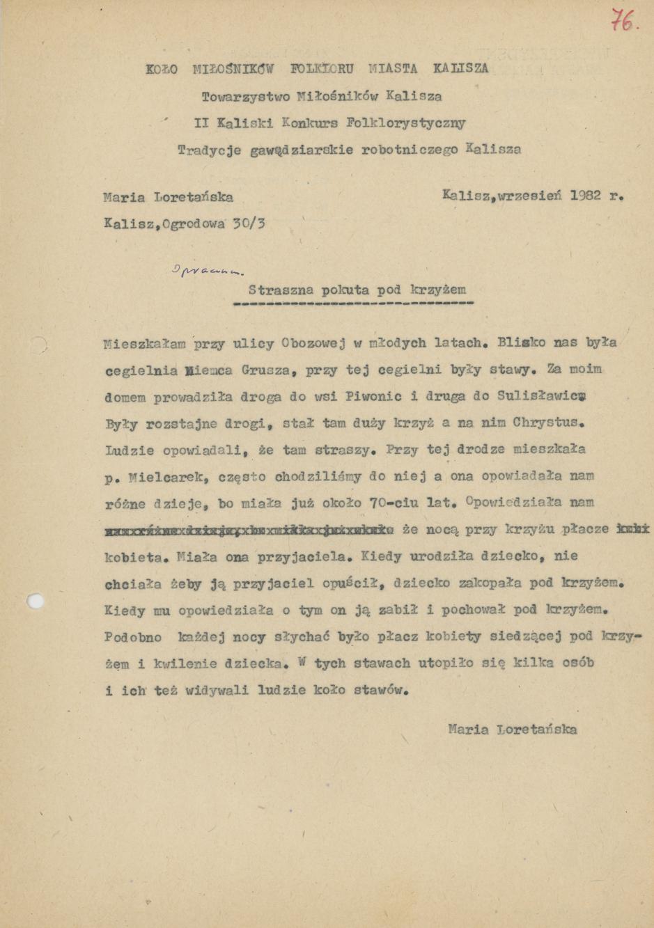 Straszna pokuta pod krzyżem