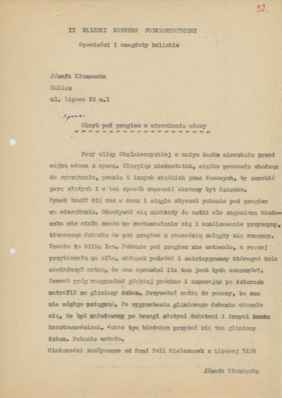 Skarb pod progiem w mieszkaniu wdowy