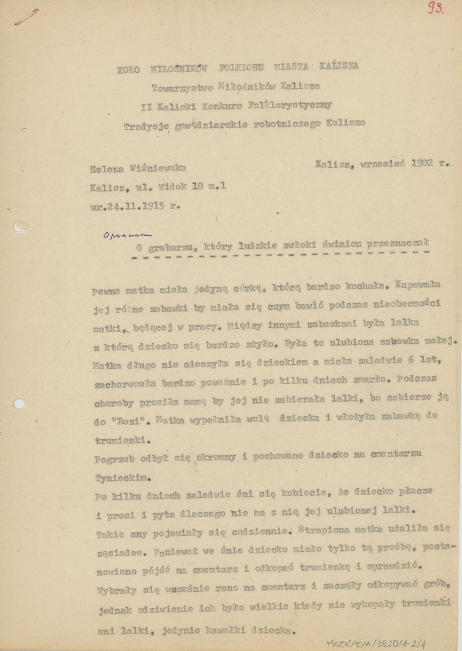 O grabarzu, który ludzkie zwłoki świniom przeznaczał