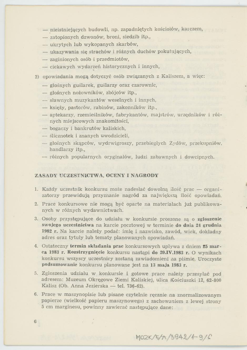 Regulamin II Kaliskiego Konkursu Folklorystycznego