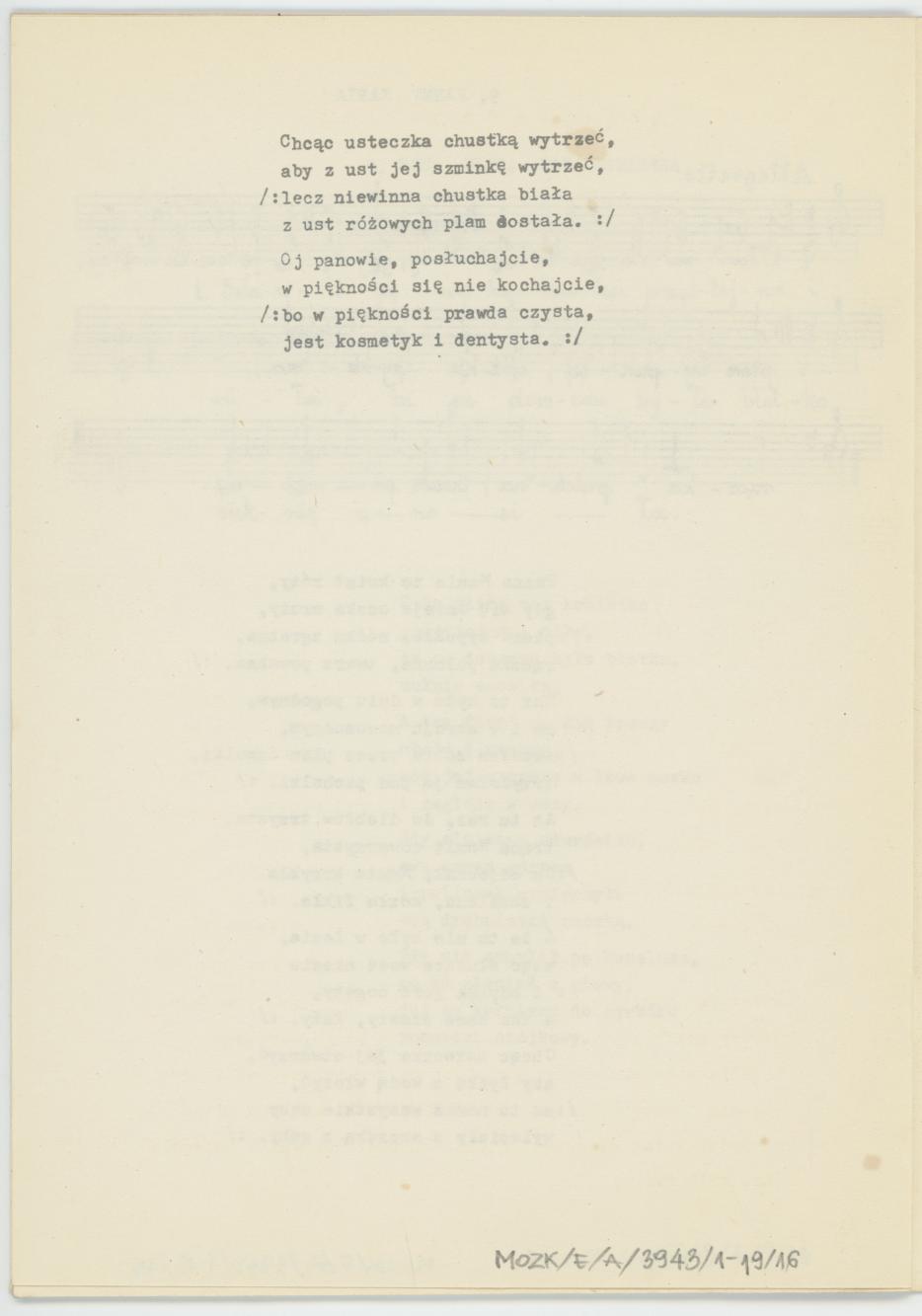 W Kaliszu nad Prosną - zbiór pieśni, cz. 2