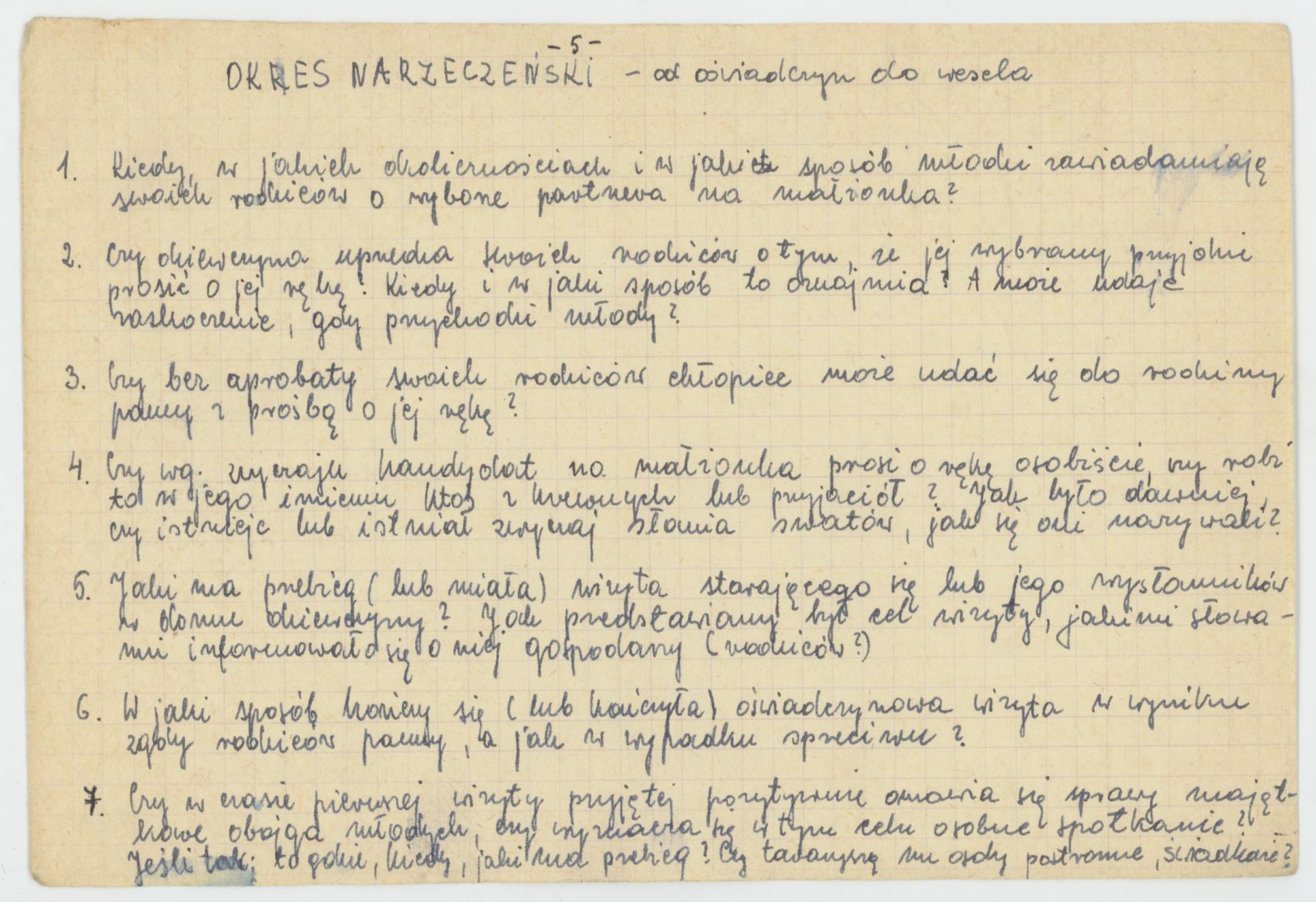 Zwyczaje i obrzędy weselne - wytyczne konkursu Koła Miłośników Folkloru Miasta Kalisza, cz. 1