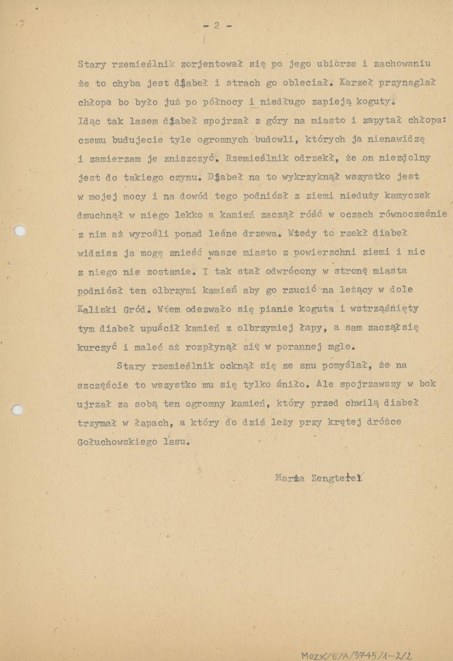 Legenda o Kamieniu Gołuchowskim