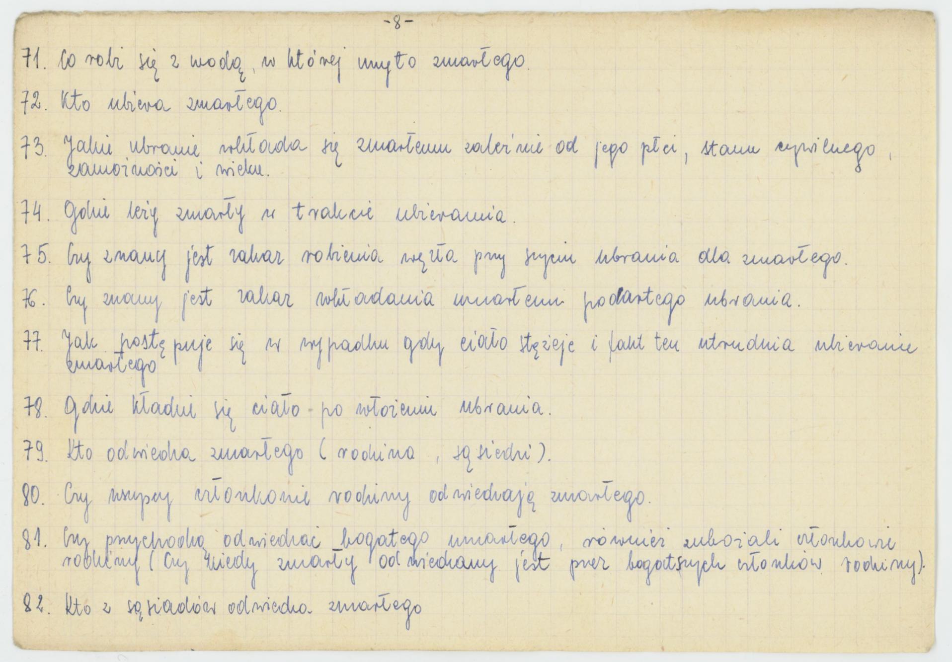 Obrządek pogrzebowy - wytyczne konkursu Koła Miłośników Folkloru Miasta Kalisza, cz. 1