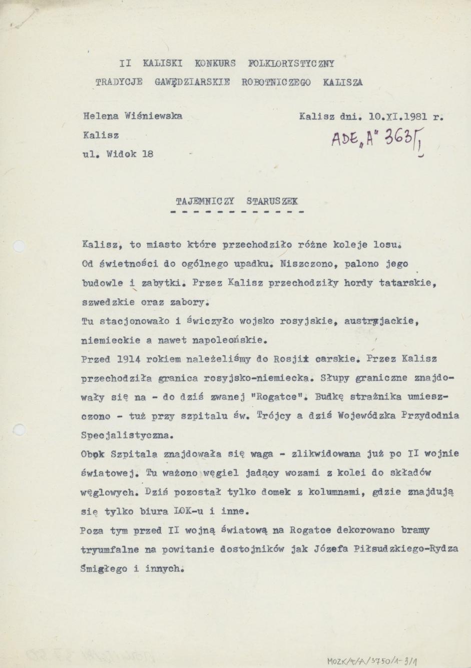 Tajemniczy staruszek