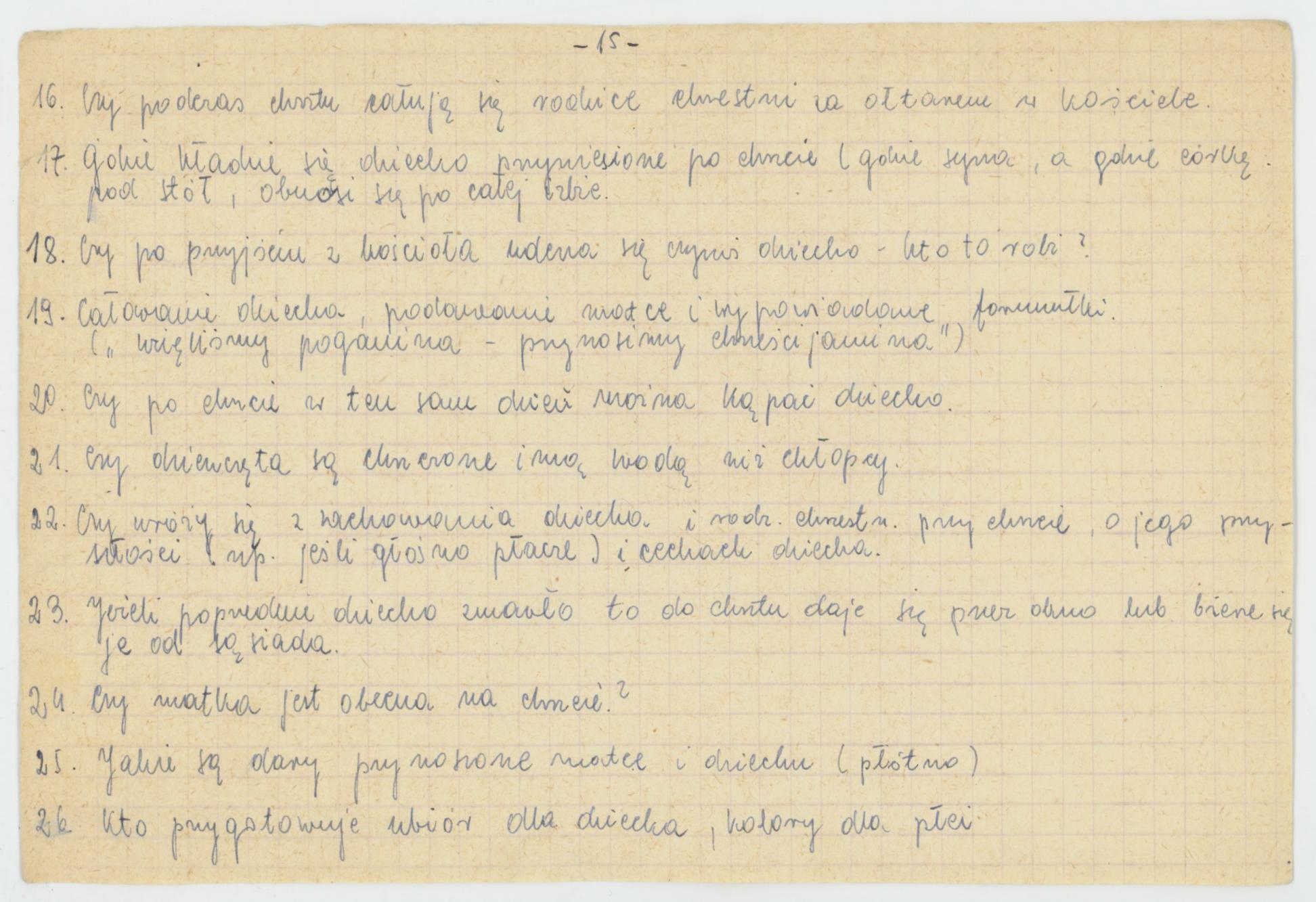 Narodziny - wytyczne konkursu Koła Miłośników Folkloru Miasta Kalisza, cz. 2