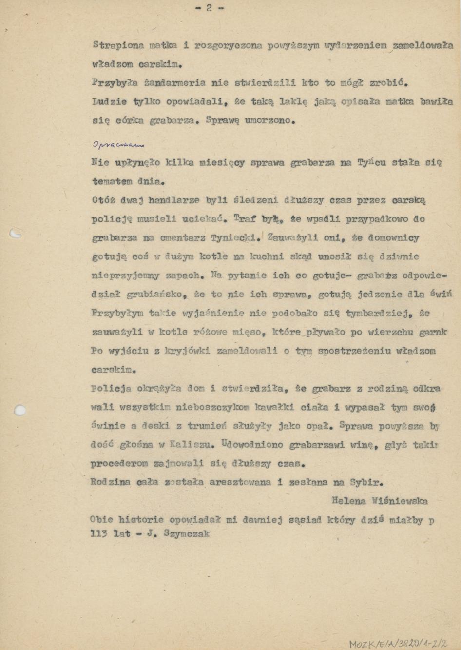 O grabarzu, który ludzkie zwłoki świniom przeznaczał