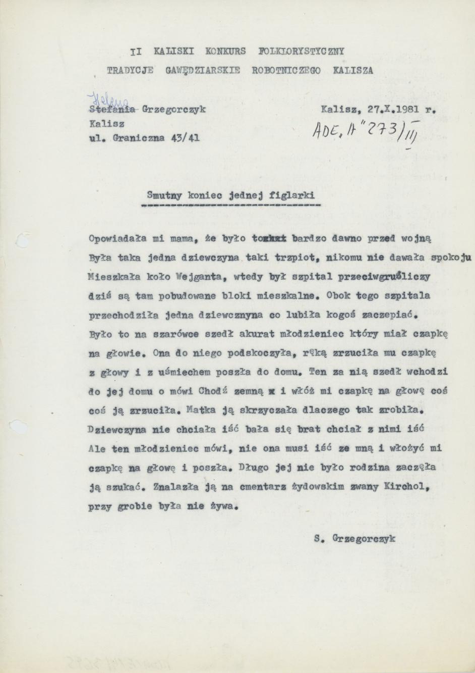 Smutny koniec jednej figlarki