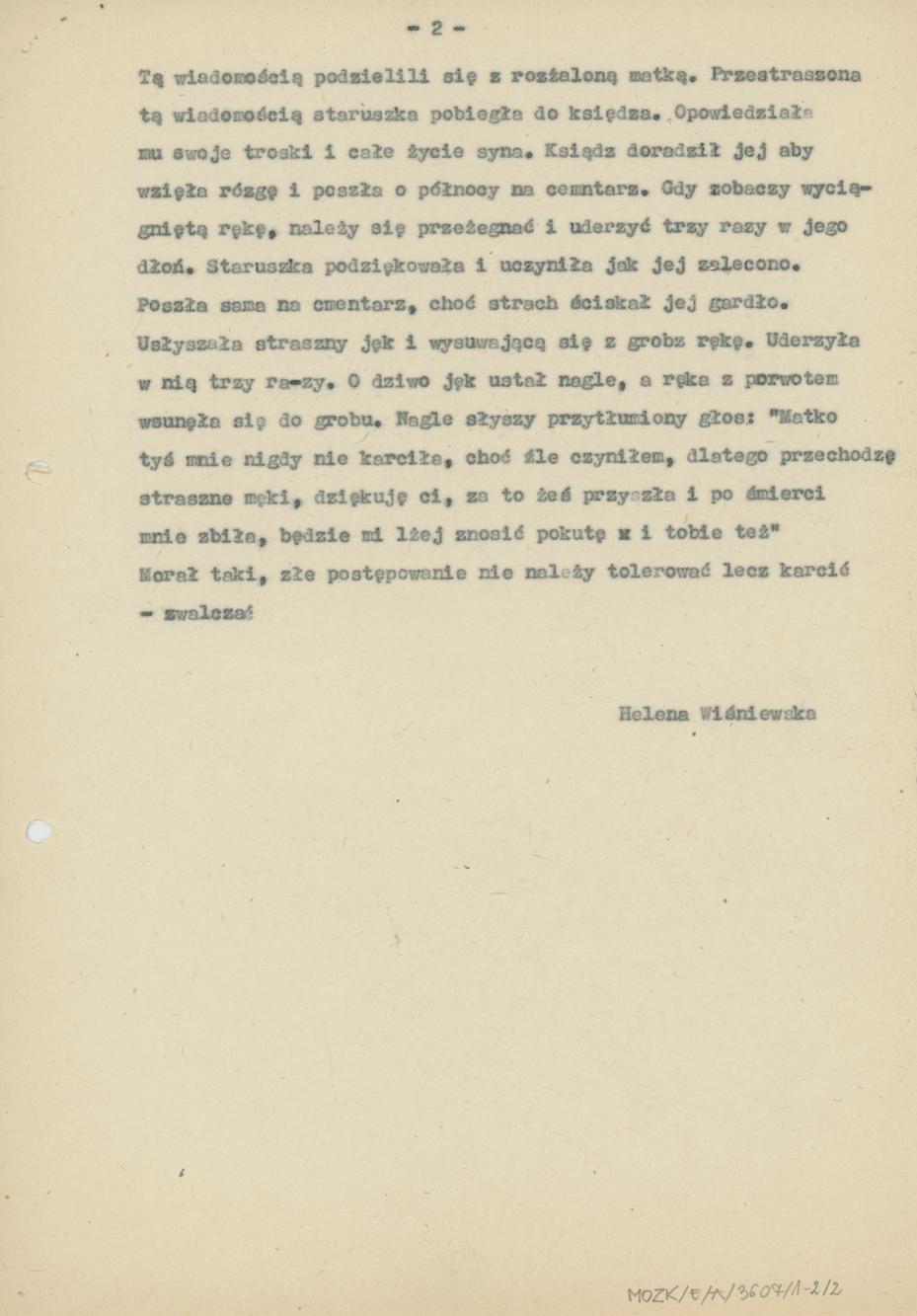 Legenda o Cmentarzu Miejskim