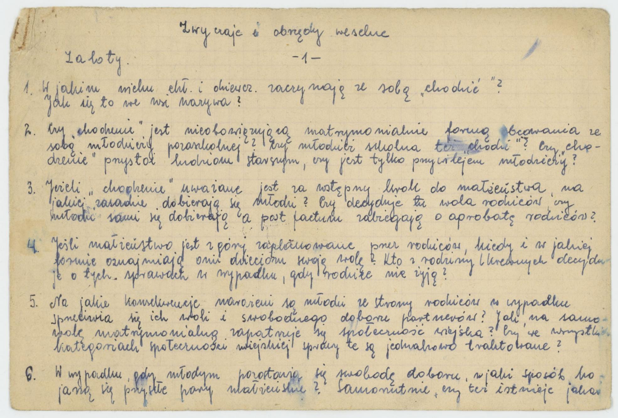 Zwyczaje i obrzędy weselne - wytyczne konkursu Koła Miłośników Folkloru Miasta Kalisza, cz. 1