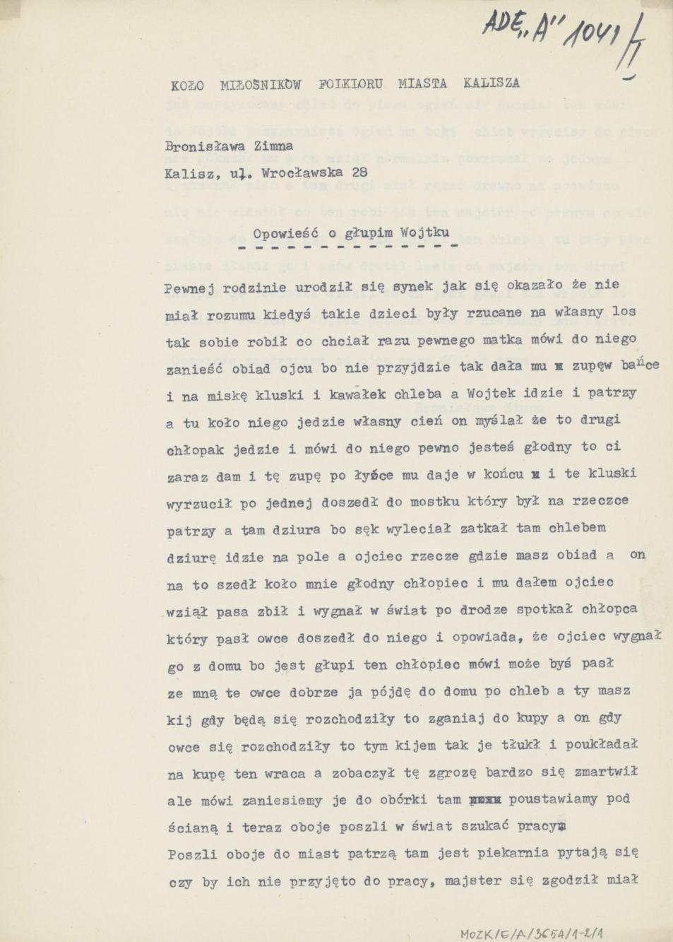 Opowieść o głupim Wojtku