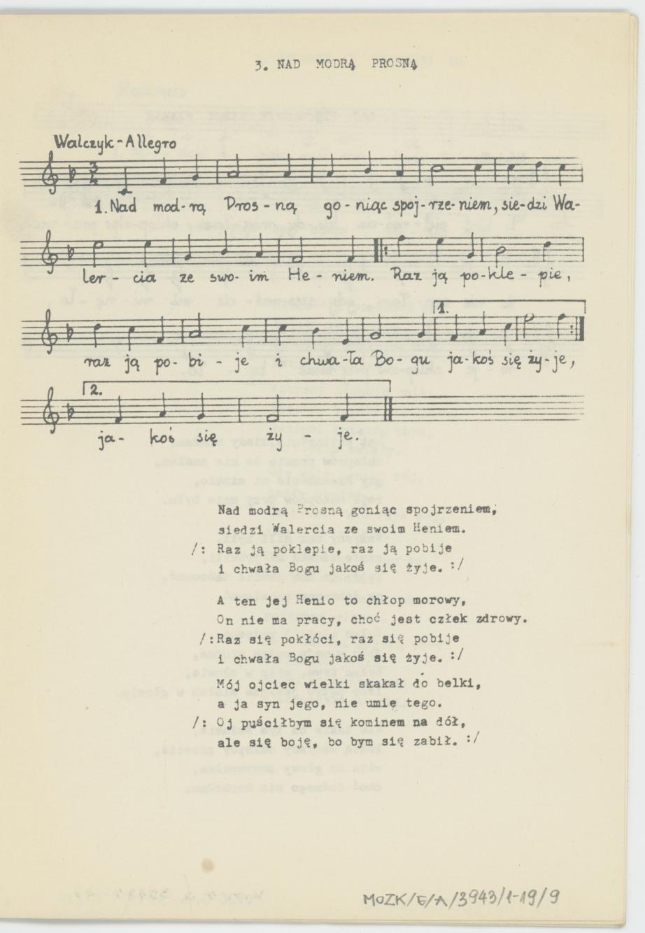 W Kaliszu nad Prosną - zbiór pieśni, cz. 1