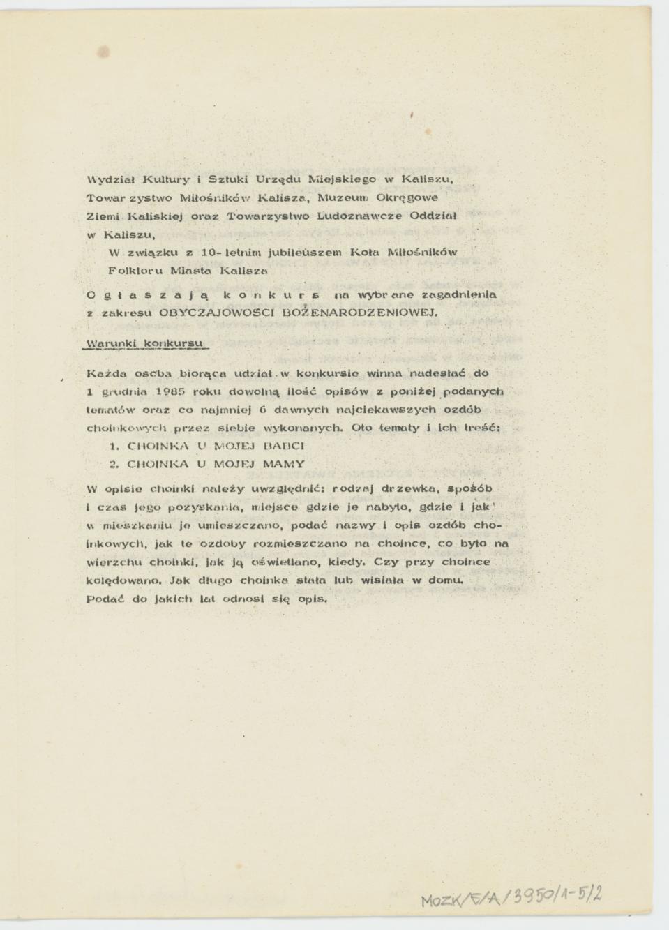 Uchrońmy od zapomnienia Folklor Kalisza