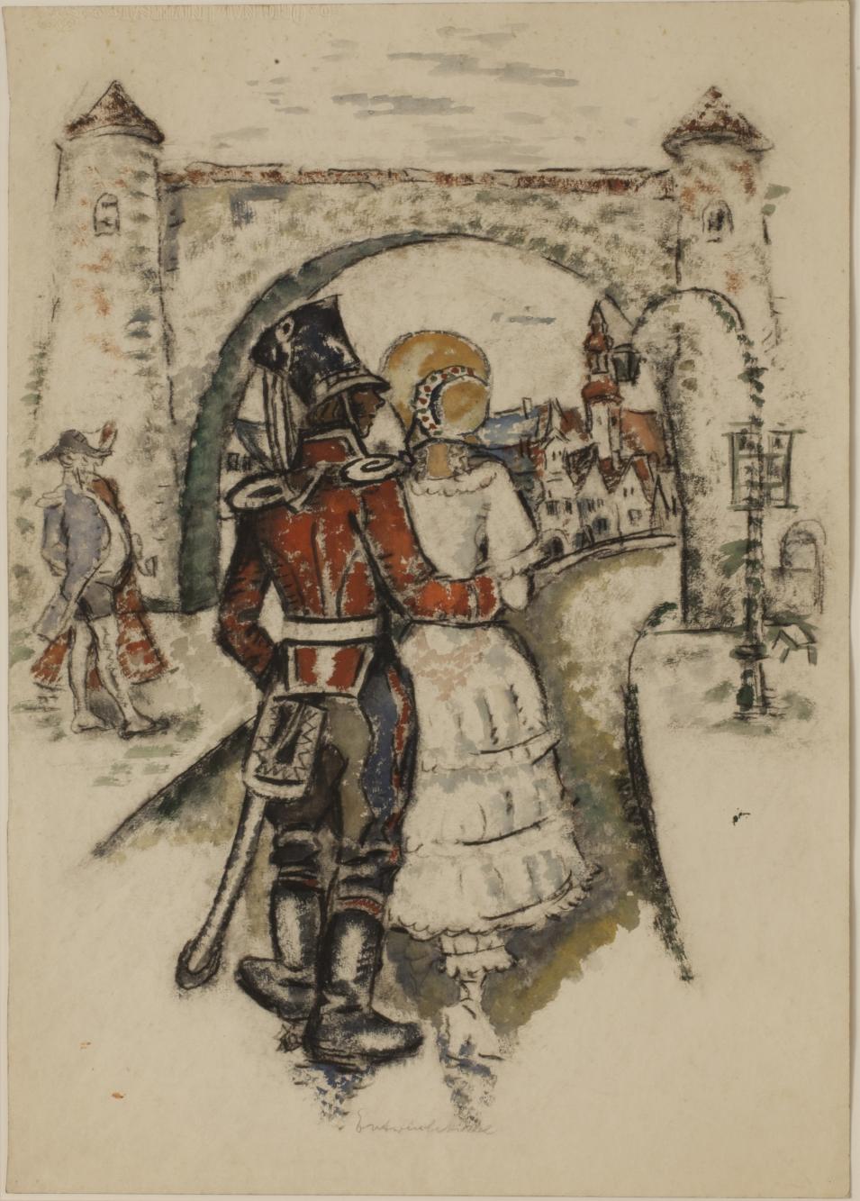 Żołnierz z dziewczyną