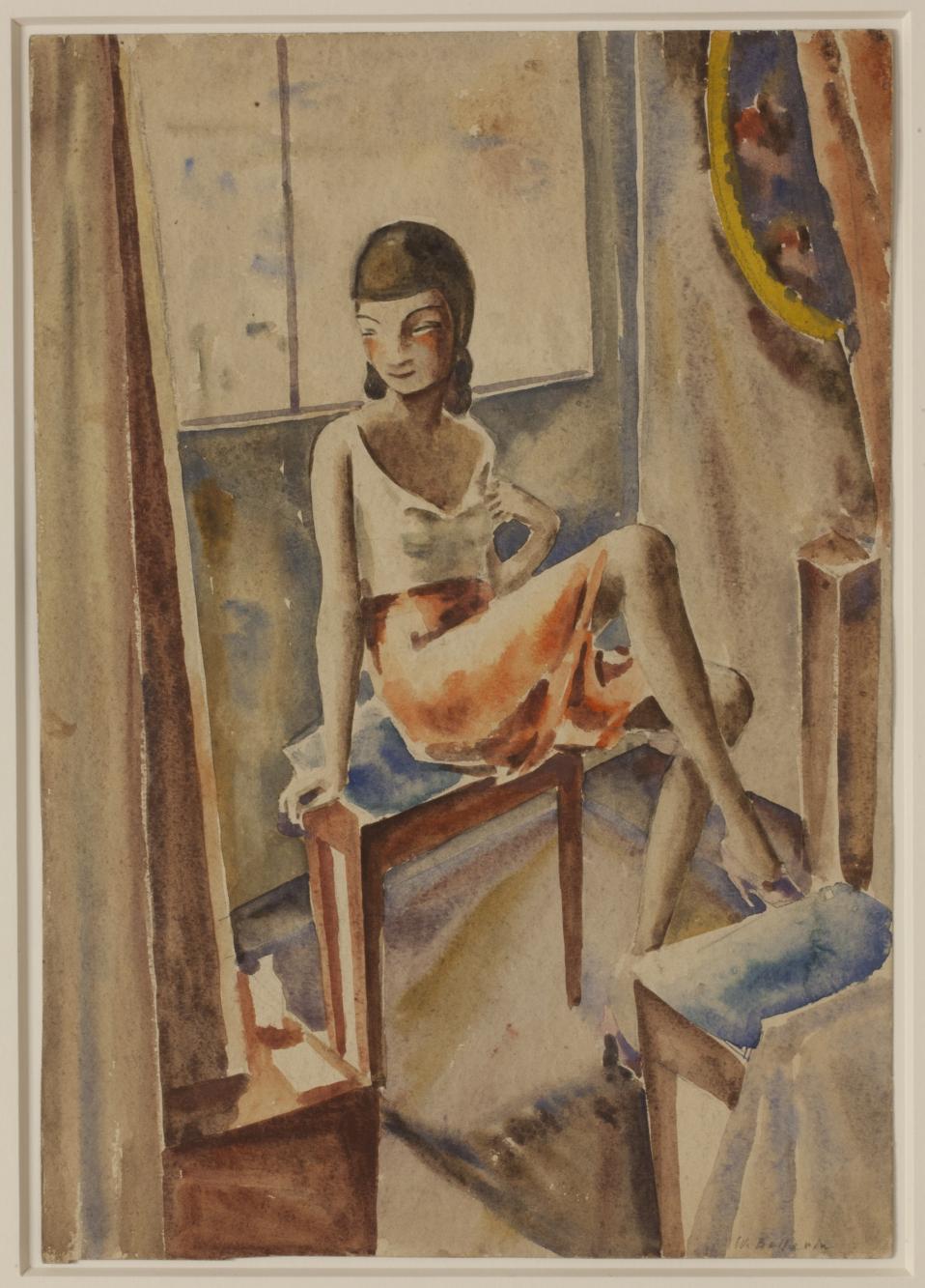 Dziewczyna na stołku