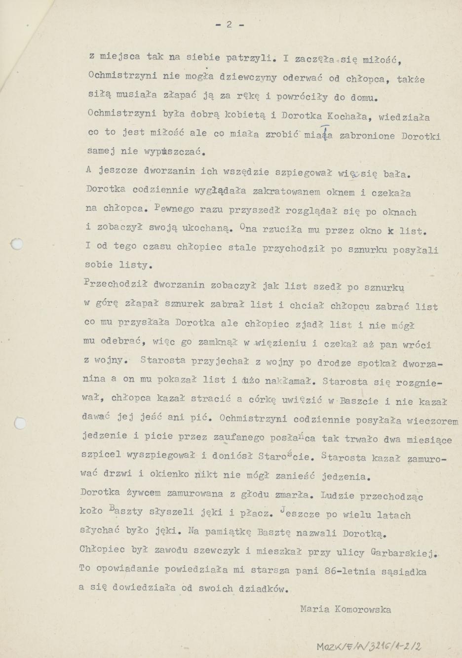 Baszta Dorotka. Opowiadanie bajeczne