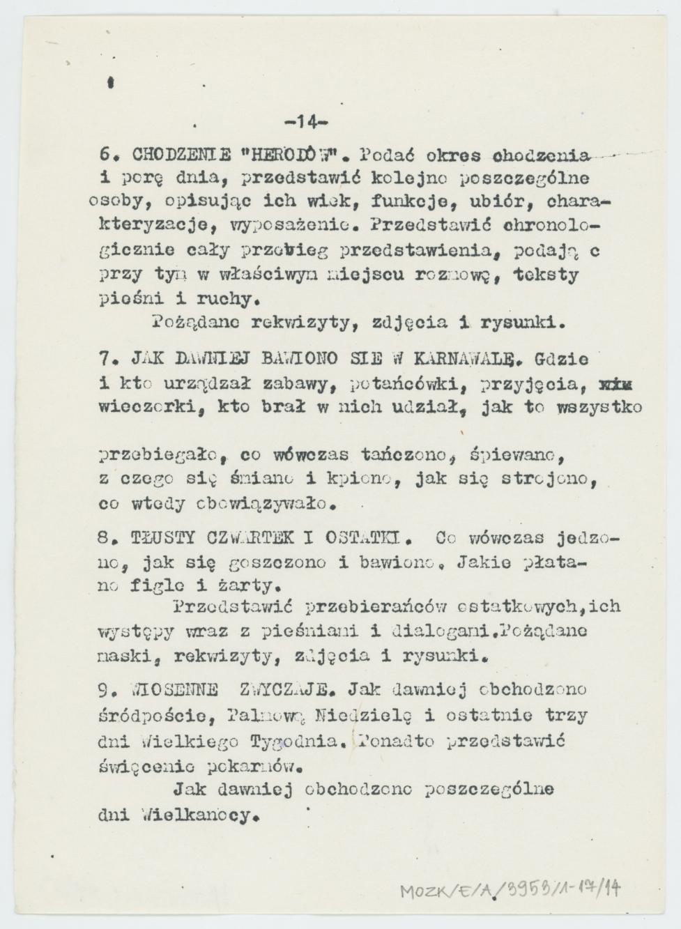 Uchrońmy od zapomnienia Folklor Kalisza - warunki konkursu, cz. 2