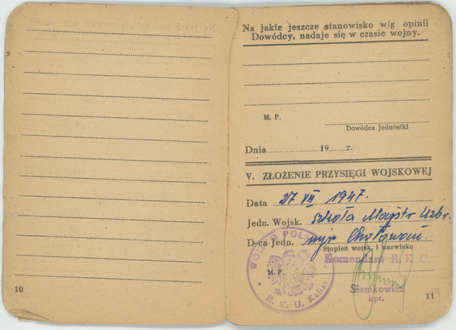 Książeczka wojskowa