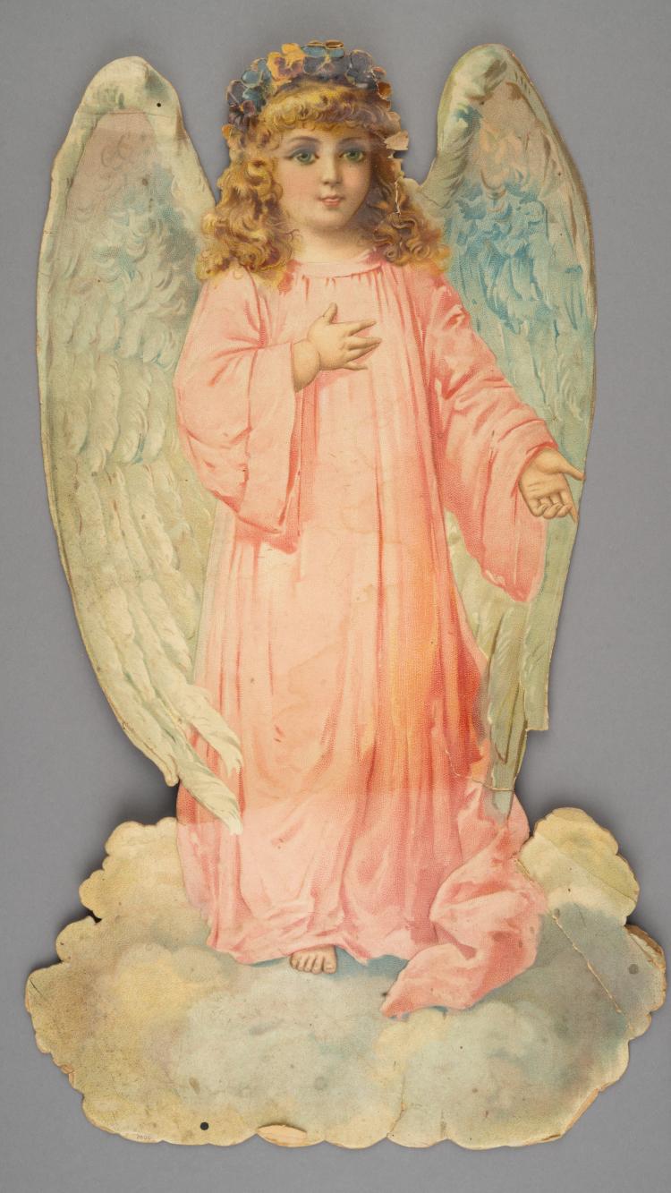 Anioł stojący papierowy