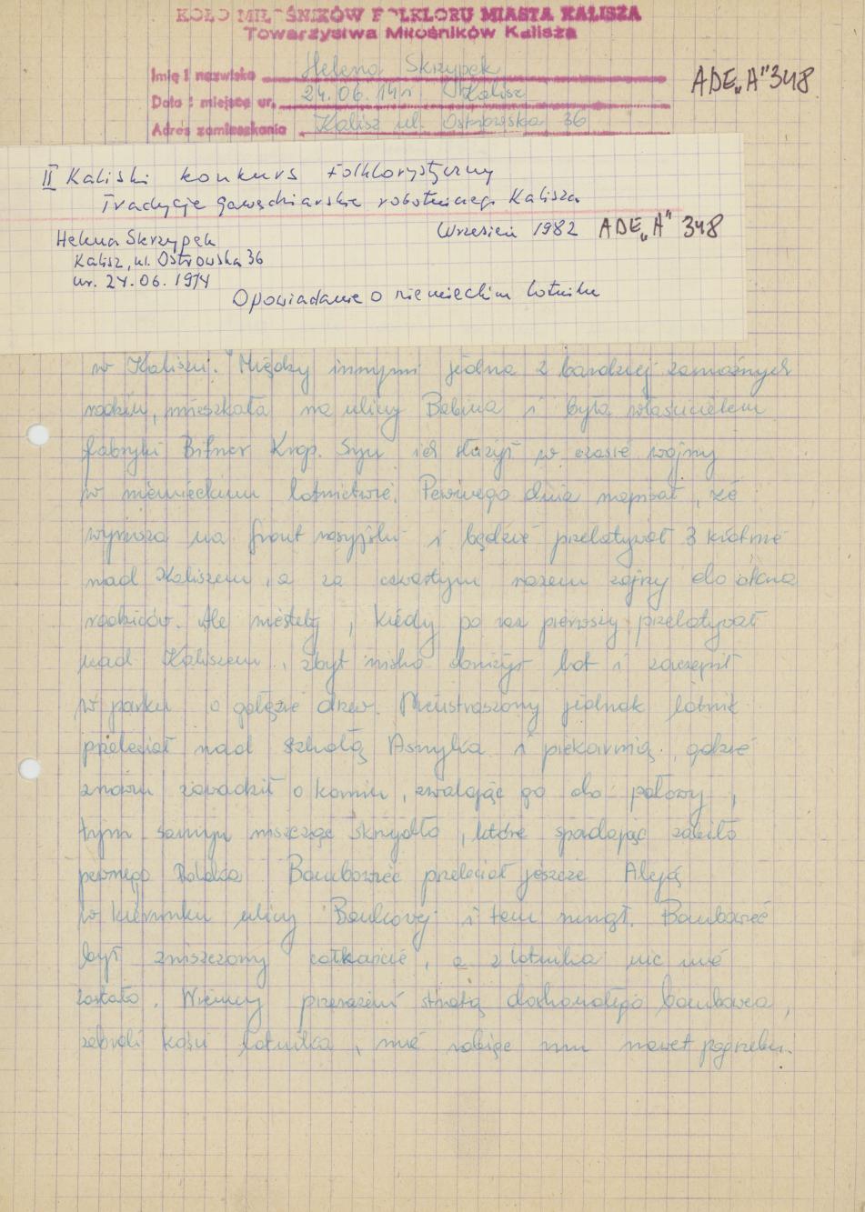 Opowiadanie o niemieckim lotniku