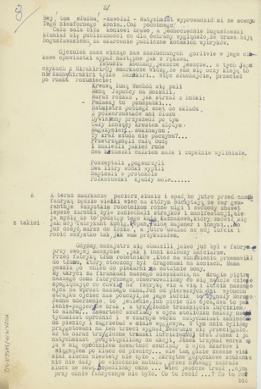 Opowiadanie z okresu rewolucji 1905 r. w Kaliszu